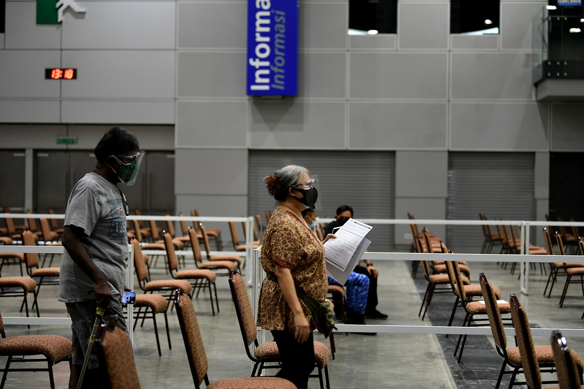 The Kuala Lumpur Convention Centre (KLCC) vaccination centre (PPV) as seen on June 7. Muhyiddin has said that the government is currently working on a National Recovery Plan. (Photo by Sam Fong/The Edge)